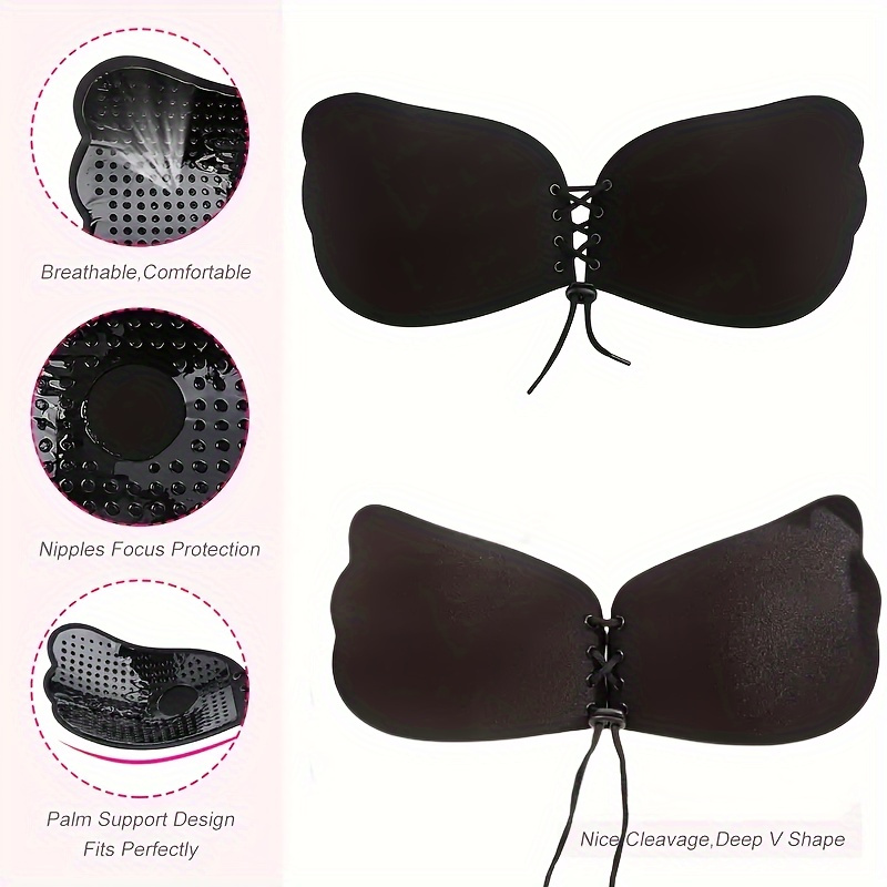 Bras Push Up Front Closure Silicone Sexy Invisible Strapless Self Adhesive  Sticky BH Bralette Pushup Wire Free Clear Bra From Hogon, $45.93