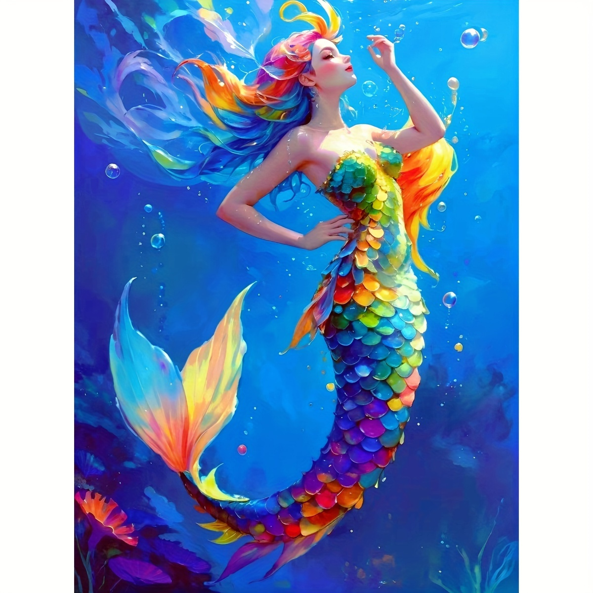 Be A Mermaid In A Sea Of Fish Diamond Painting Kit (Full Drill) – Paint  With Diamonds