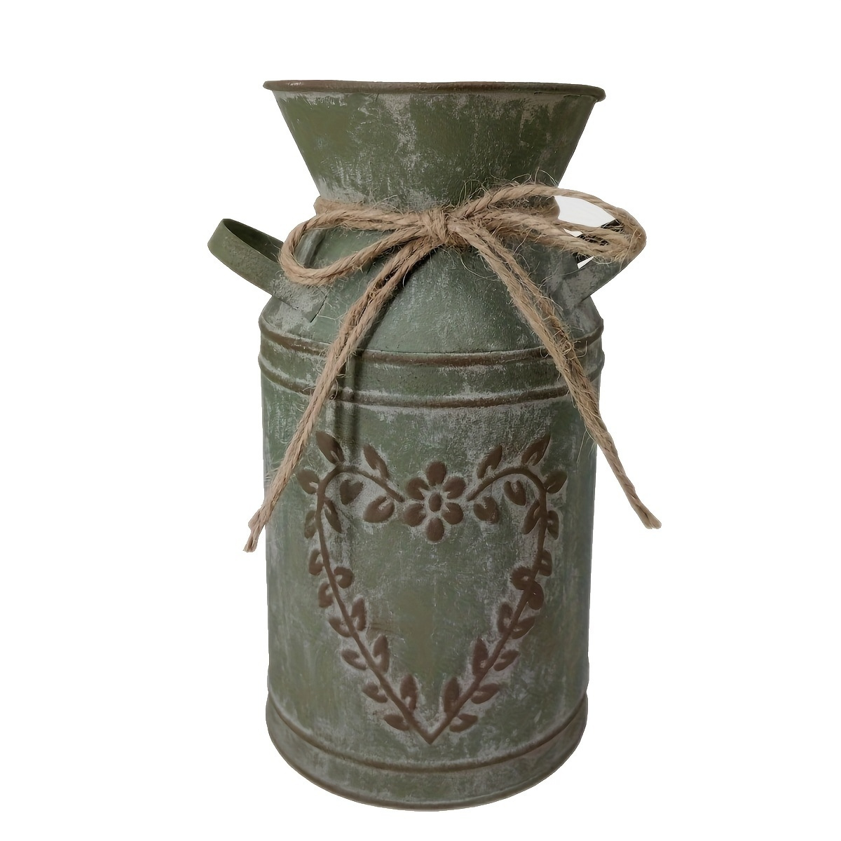 

1pc Vintage Rural Decorative Vase, Minimalist And Creative European Pastoral Style Iron Bucket, Simulated Flower Arrangement Bucket, Home Decoration Ornaments, Creative Gifts