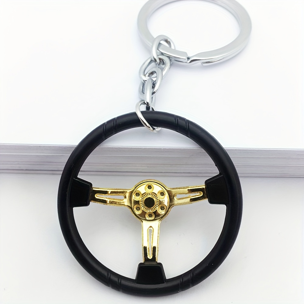 1pc steering wheel design lightweight keychain Temu