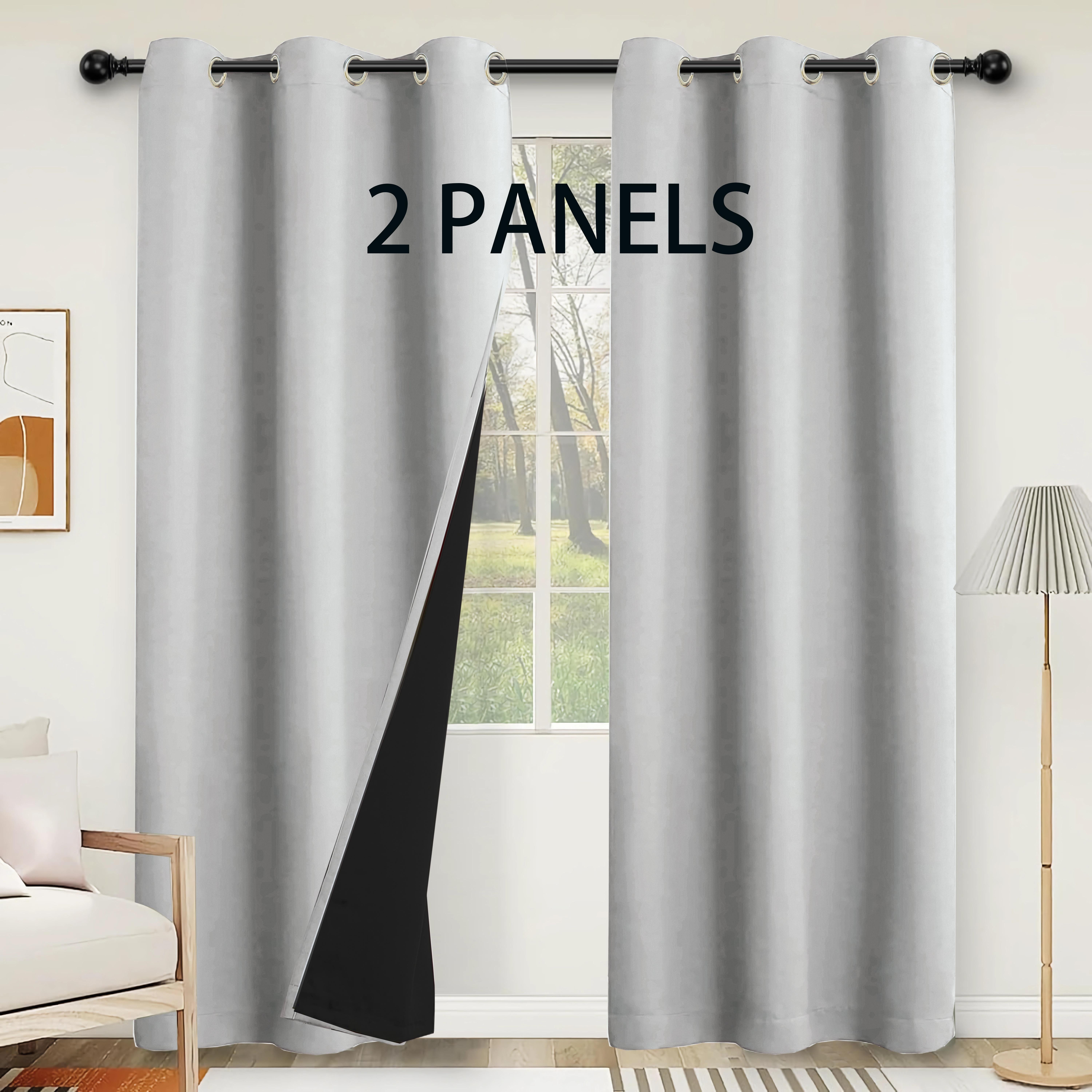 

2pcs Blackout Curtains, Grommet Top Curtains, For Bedroom Living Room, Home Decoration, Room Decoration