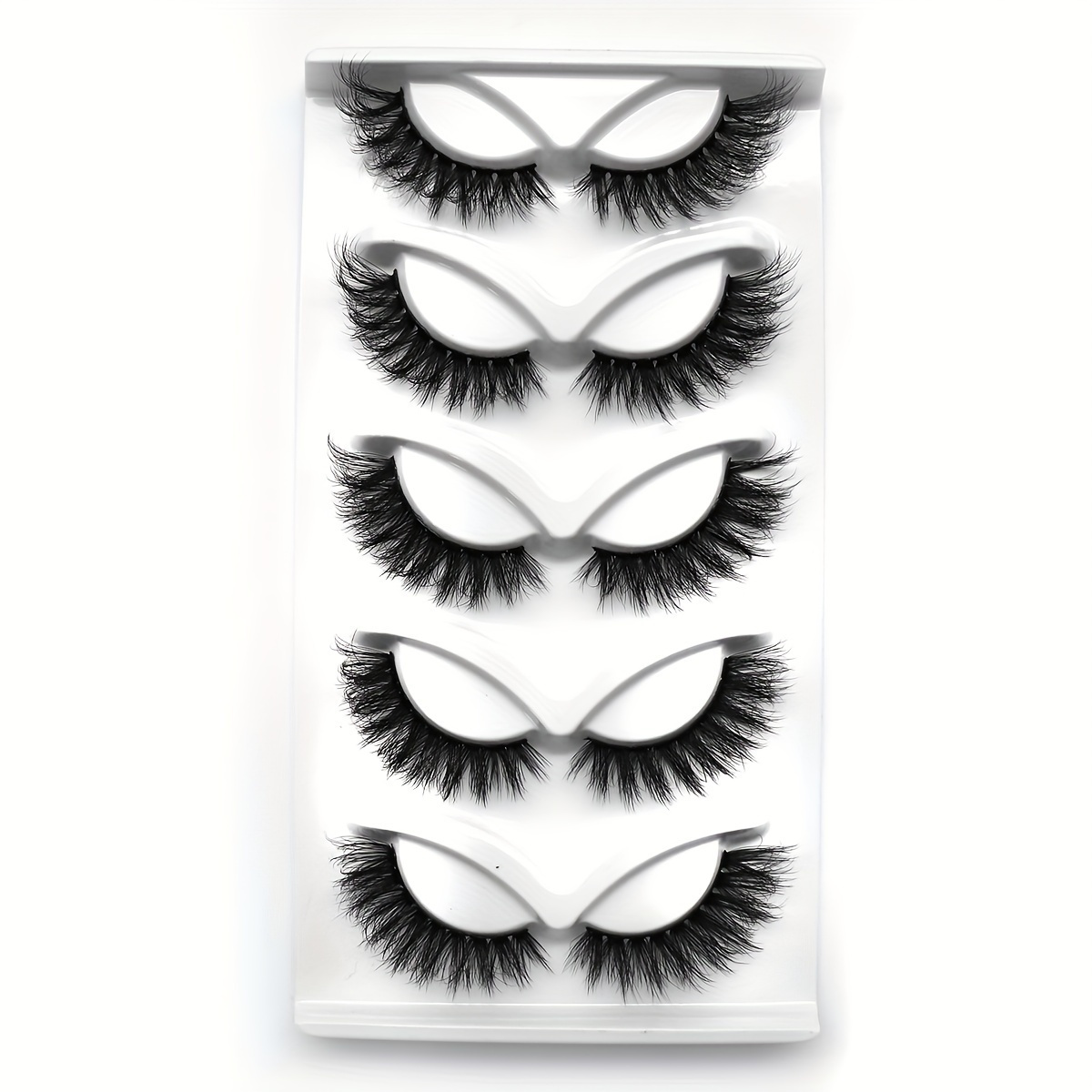 

5 Pairs Full Strip Lashes, 17mm Thick & Curly Volume, Fluffy Fine False Eyelashes, Daily Wear, Volumized Extended Outer Corner Style