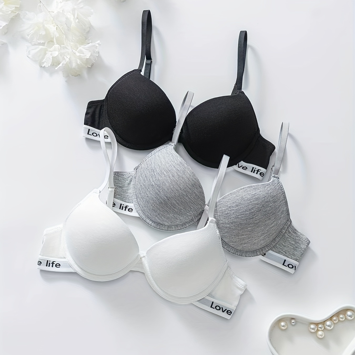 

3pcs Women's Bra Set