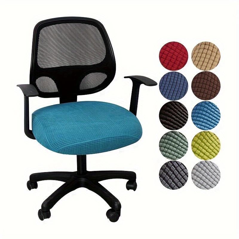 

1pc Thicken Solid Office Computer Chair Cover Spandex Chair Seat Cover Universal For Office Anti-dust Armchair Cover Living Room Home Decor