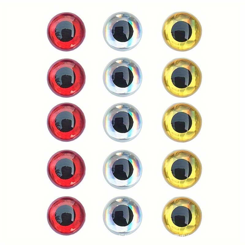 Nimomo 100Pcs Fish Eyes 5mm Durable 3D Round Soft DIY Lightweight Delicate  Fishing Lure Eyes for Outdoor