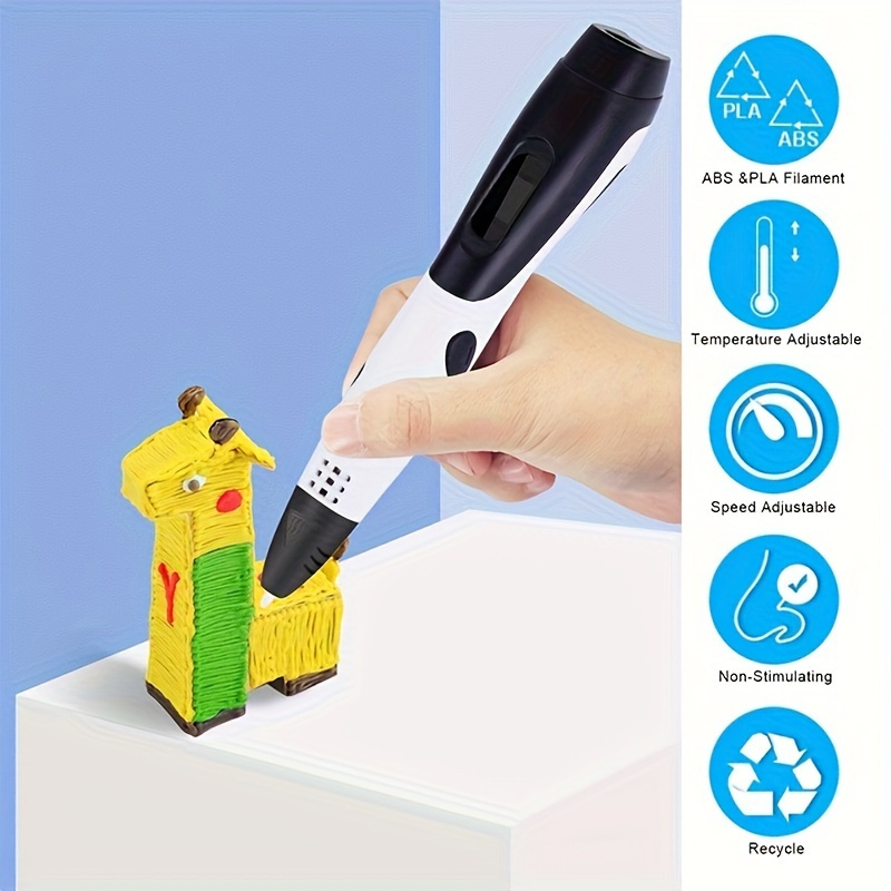 

06a Super 3d Printing Pen With 24 Color Pla Filament, Project Guide, Stencil Book, Drawing Printer Diy Painting Pen /usb Cable