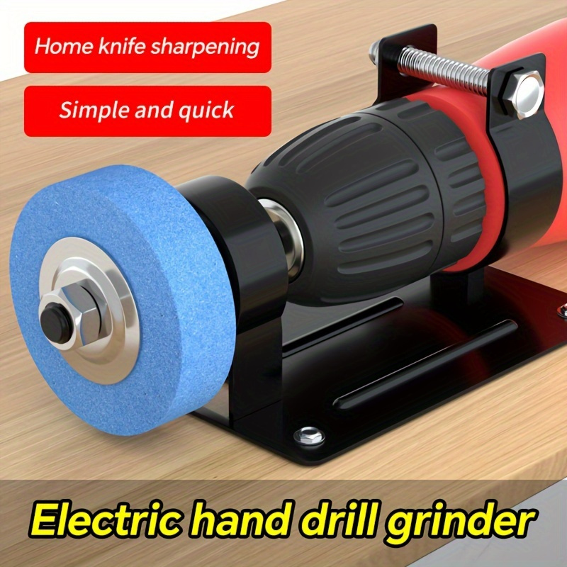 

1pc Electric Drill Transforms Into A Grinding Machine With A Sanding Wheel, A Conversion Head, A Knife Grinding Wheel, Metal Polishing, A Drill Stand, And A Grinding Machine Base.