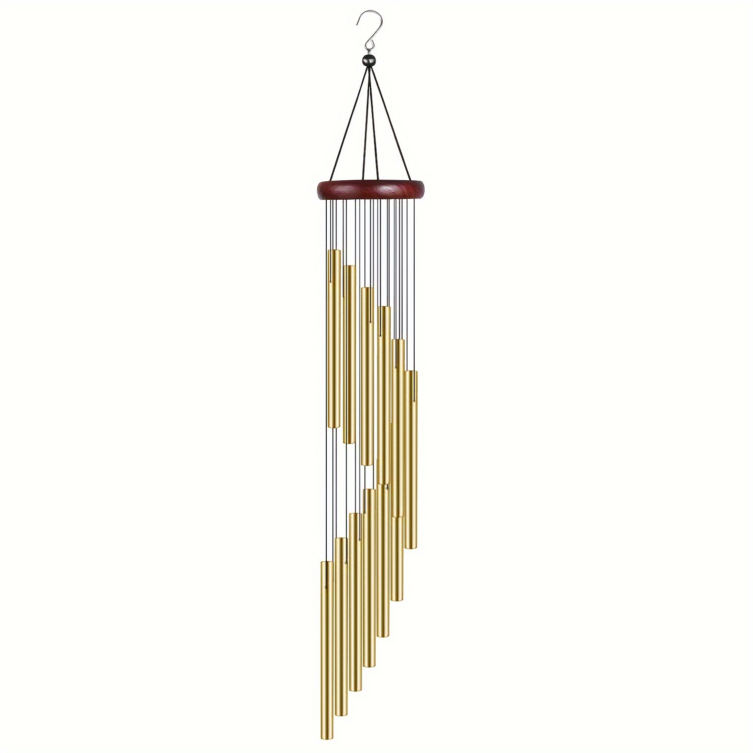 

1pc Wind Chimes Hanging For Outdoor Decor, With 12 Aluminum Alloy Tubes, With Hook, Memorial Wind Chimes For Garden Yard Patio Balcony Decor