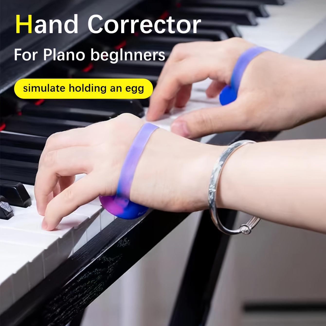 

Wearable Silicone Piano Hand Corrector For Beginners - Hand Posture Orthotic Device And Grip Strength Trainer