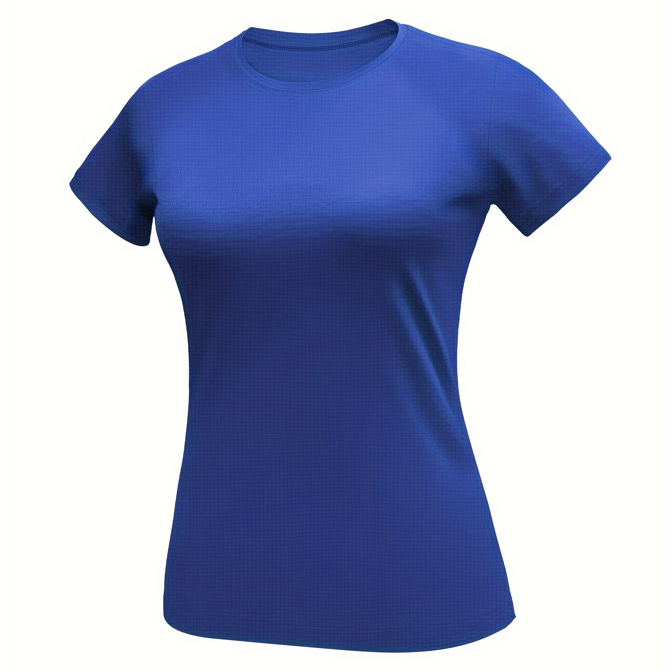 

Women's Quick Dry Lightweight Sports T-shirt For Running Training Fitness And Gym Workout, Solid Color Crew Neck Sports Tops, Women's Tops