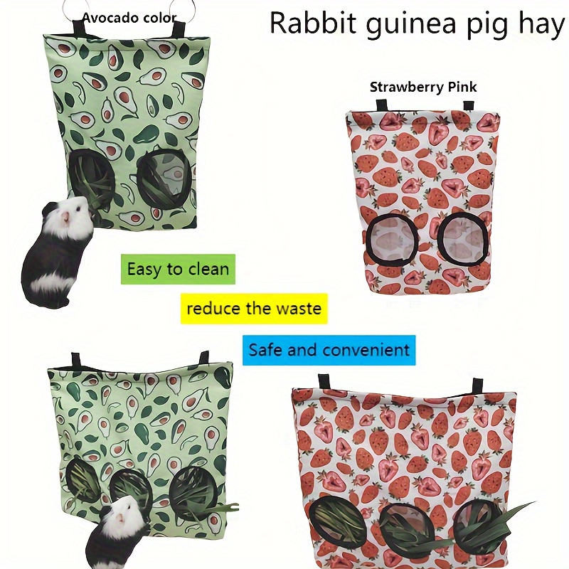

Polyester Guinea Pig Hay Feeder Bag - Rabbit & Chinchilla Feeding Pouch, Pet Food Storage Sack, Easy To Clean, Reduces Waste, Safe And Convenient For Small Animals