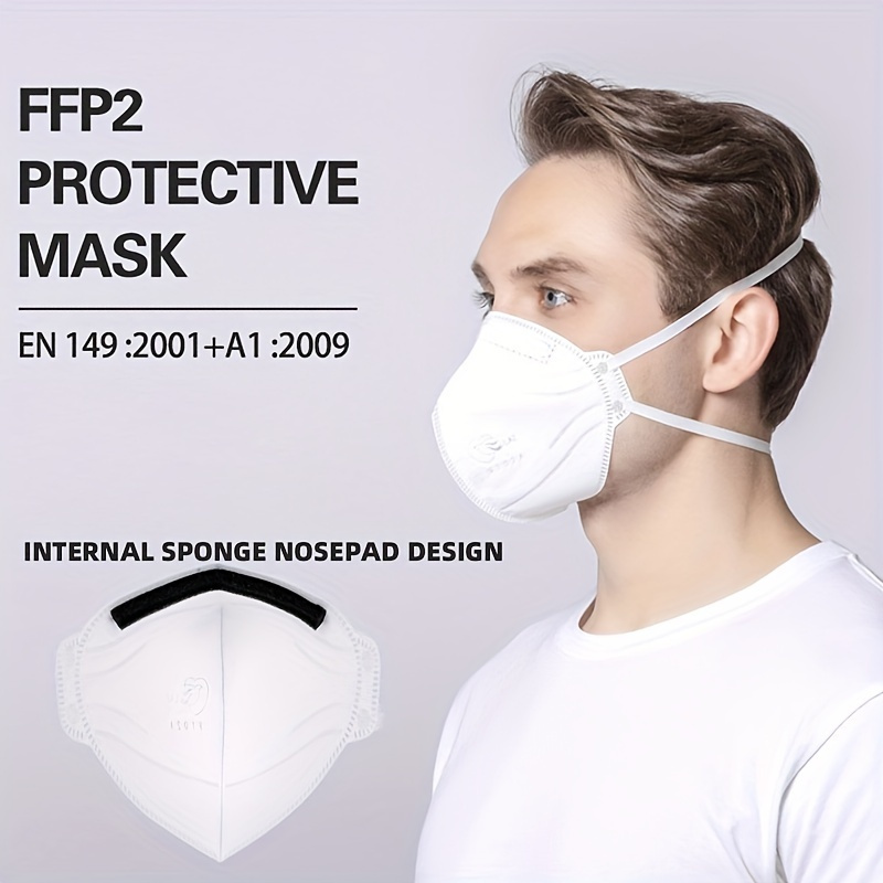 50PCS Visière de Protection Réutilisable Protection Visage Anti-Salive  Anti-buée Couvre Bouche et Nez Facial Protection-bleu