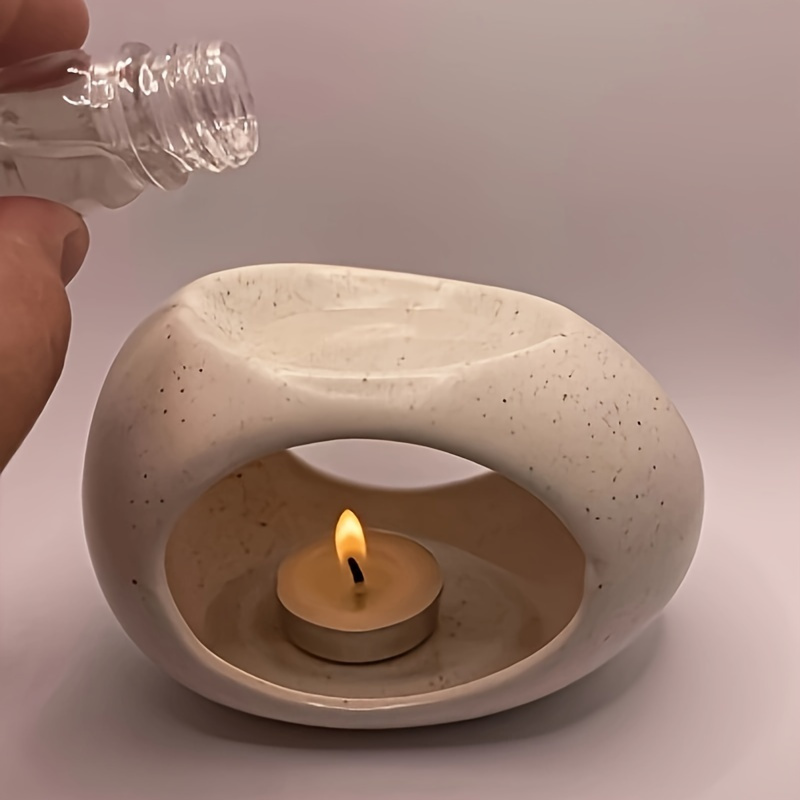 

Egg-shaped Ceramic Candle Holder For Tabletop - Perfect For Or Christmas Decor