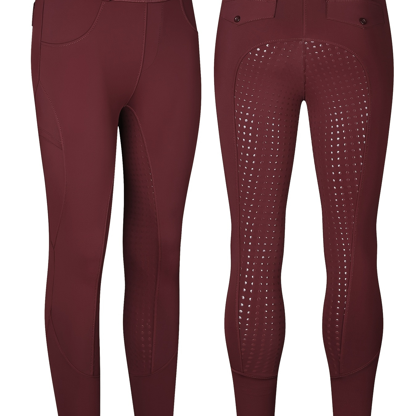 

Women's Equestrian , High Stretch Polyester Spandex Blend, Geometric Pattern, Cropped Length, Skinny Fit, With Pockets, For Riding Tights