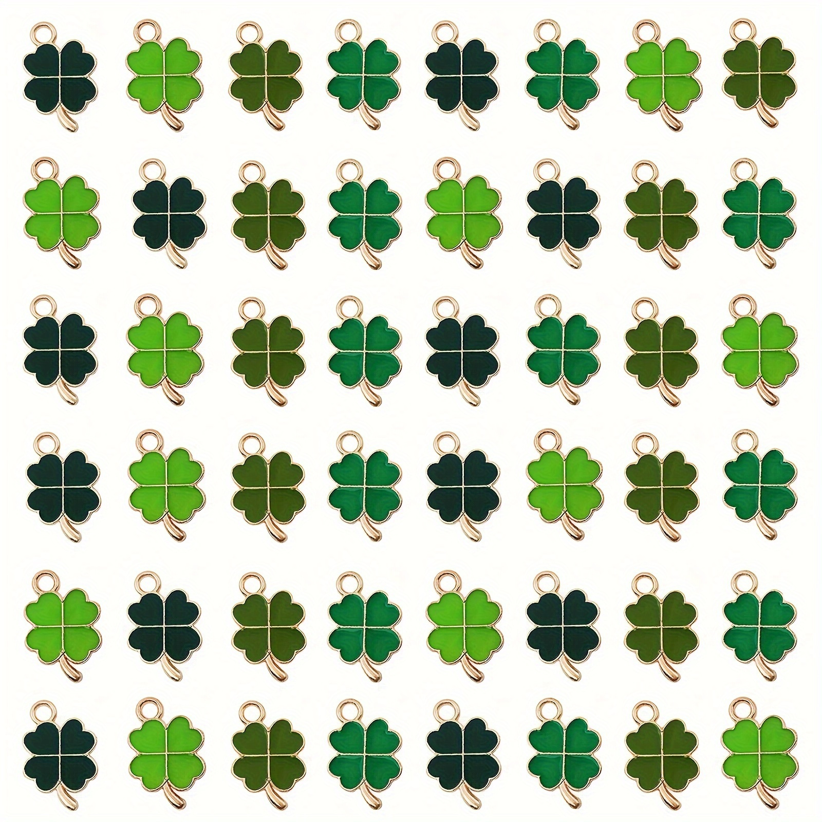 

20/40pcs Clover Enamel Charms Shamrock Charms Pendants Lucky Flowers Pendants Cute Green Leaf Charms For Necklace Leaves Bracelet Jewelry Making Diy Crafting Supplies