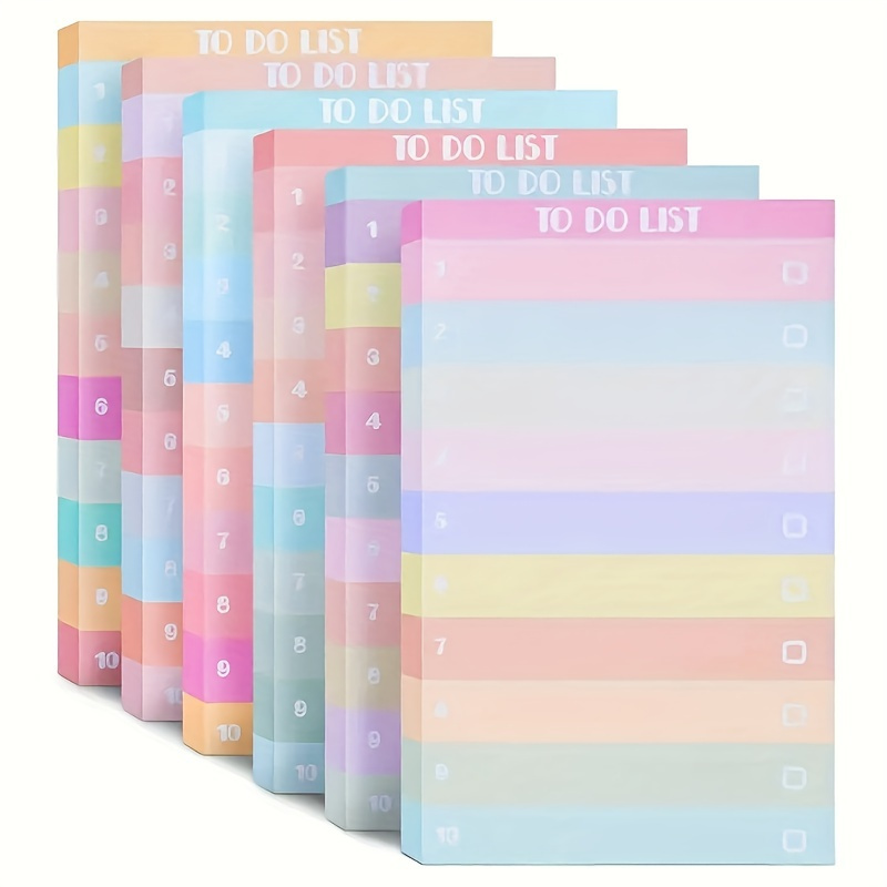 

50 Sheets To Do List Sticky Notes, Multicolors Lined Sticky Notes Self Adhesive Sticky Notes Memo Pad To Do List For Office Notepad, Home Office Supplies