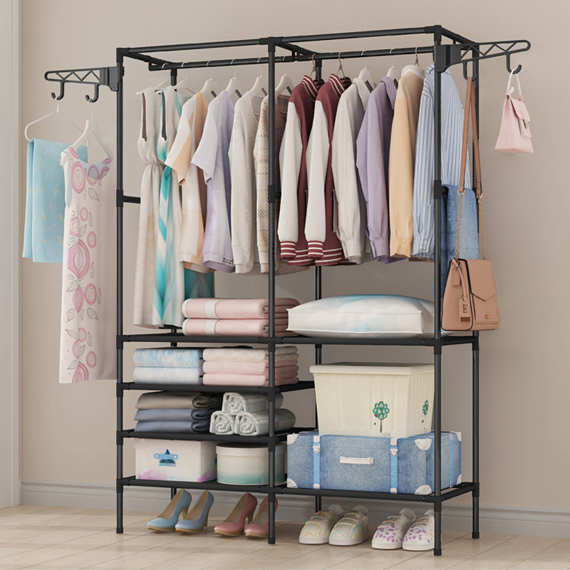 

Simple Floor Coat Rack Iron Hanging Clothes Rack Simple Fashion Bedroom Vertical Clothes Rack Porch Hanging Bag Rack For Clothing Stores
