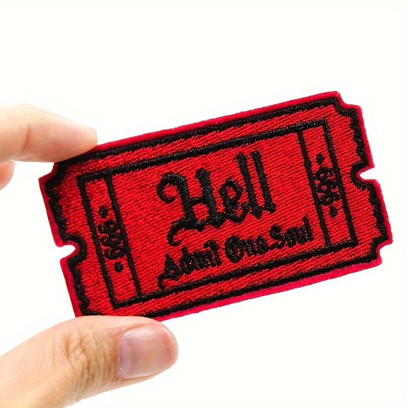 

2pcs Gothic Embroidered Patches - ' ' Iron-on Appliques For , Jeans, Backpacks & Hats