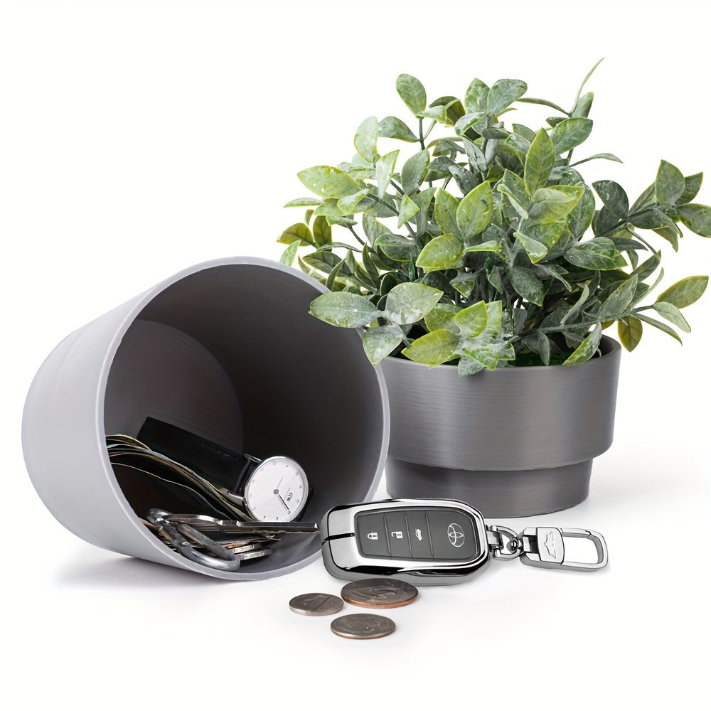 

1pc Flower Pot With Hidden, Safe & Secret Compartment, Secret Stash Key Hider, Hide A Key Secret Safe