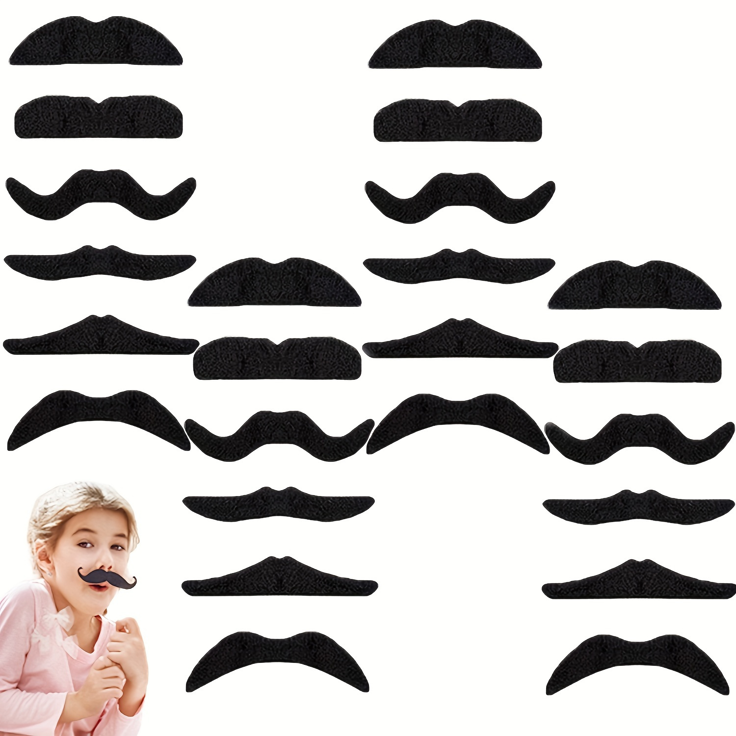 60pcs Baffi Finti Autoadesivi (20 Disegni) Novità Barba Pelosa Costume Peli  Facciali Per Decorazioni Per Feste Di Natale, Adatto A Tutte Le Età - Temu  Switzerland