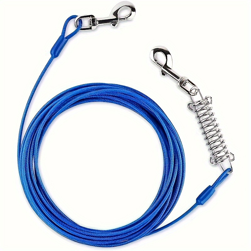 

Heavy-duty 19.685ft Dog Leash With Durable Clip - Silicone Coated, Ideal For Large Breeds Under 250lbs - Perfect For Outdoor Use