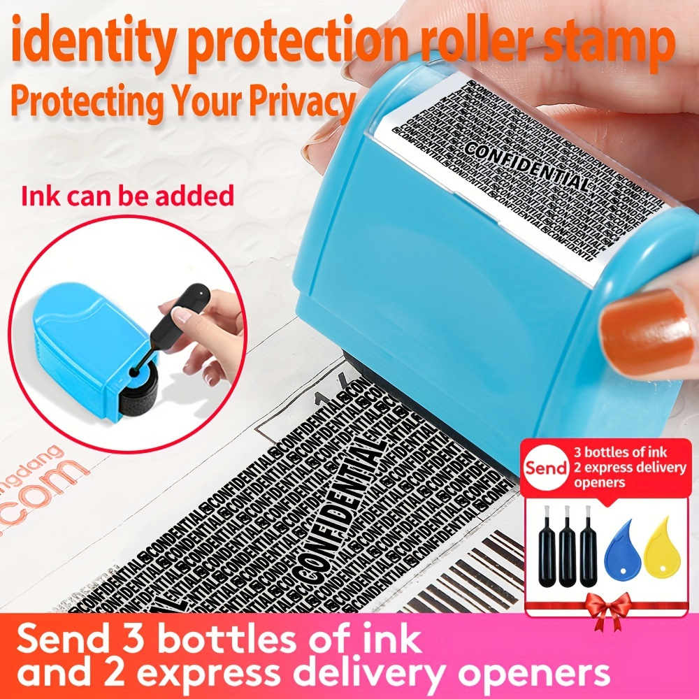 

1pc Identity Protection Roller Stamp Contain 3 Ink And 2 Express Delivery Openers Identity Theft Protection Stamp Privacy Secret And Address Protection Stamp Identityprotection Your Personal Documents