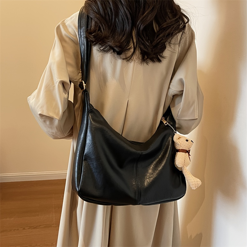 

Sac À Bandoulière Végétalien De Mode, Sac Fourre-tout À Bandoulière Tendance, Sac À Main Décontracté Pour Femmes Avec Pendentif