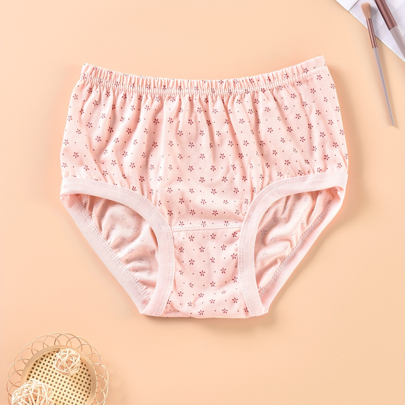 Strawberry Print Briefs Comfy Cute Stretchy Intimates - Temu