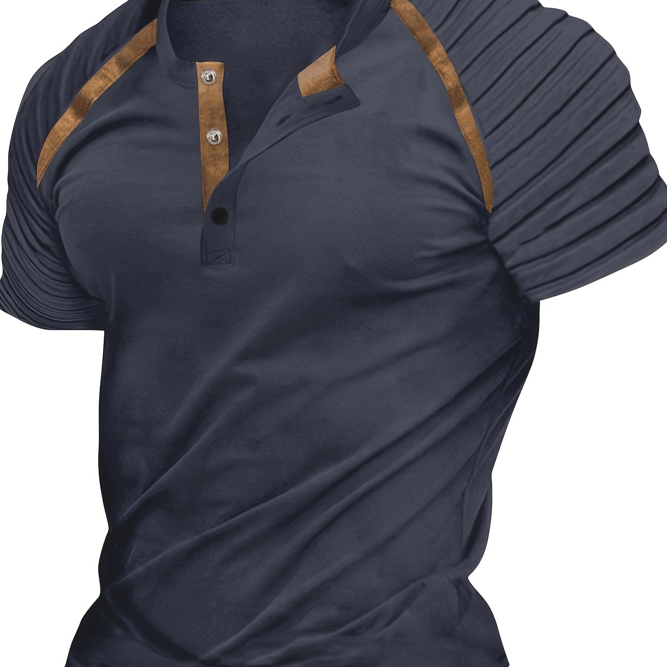 

Men's Casual Henley T-shirt, Summer Short Sleeve Top For Men, Men's Soft And Trendy Comfy Tee