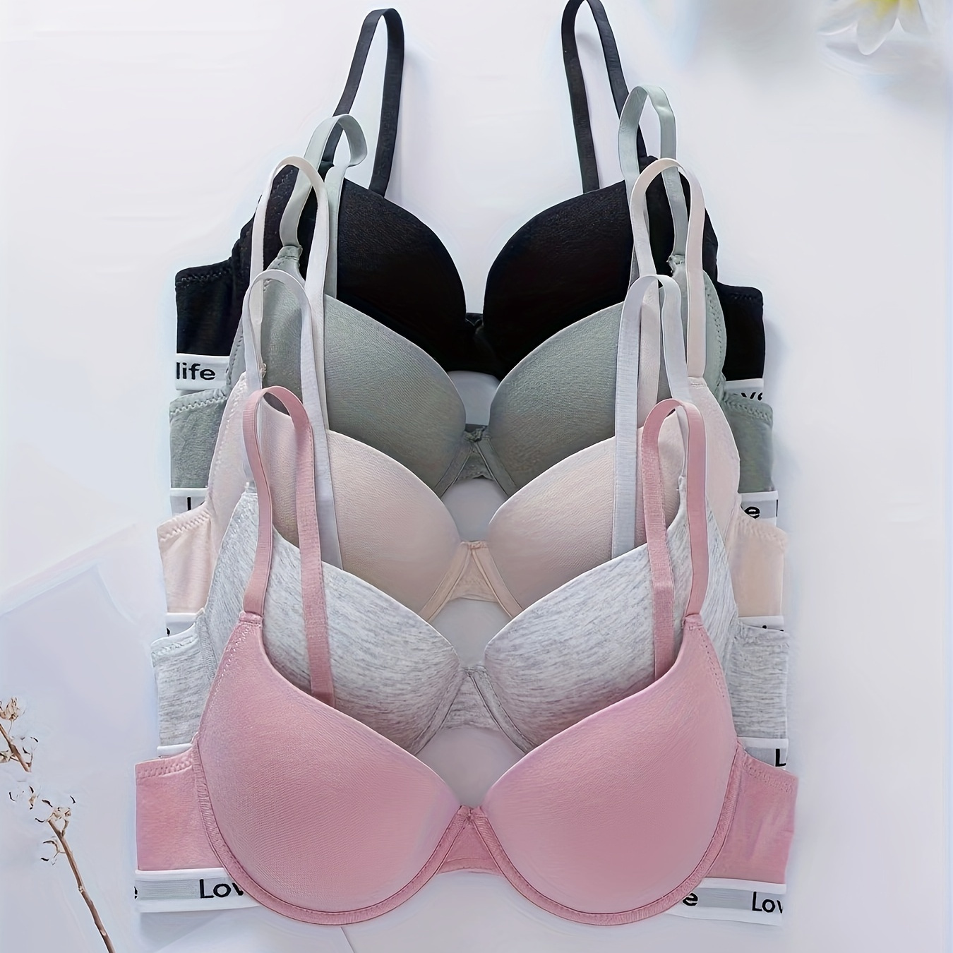 

(5pcs) Soutien-gorge Confortable et Décontracté pour Femmes