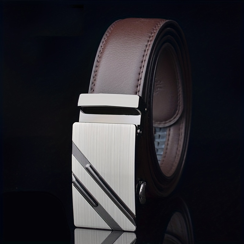 

Men's Automatic Buckle Belt, Casual Business Belt For Jeans