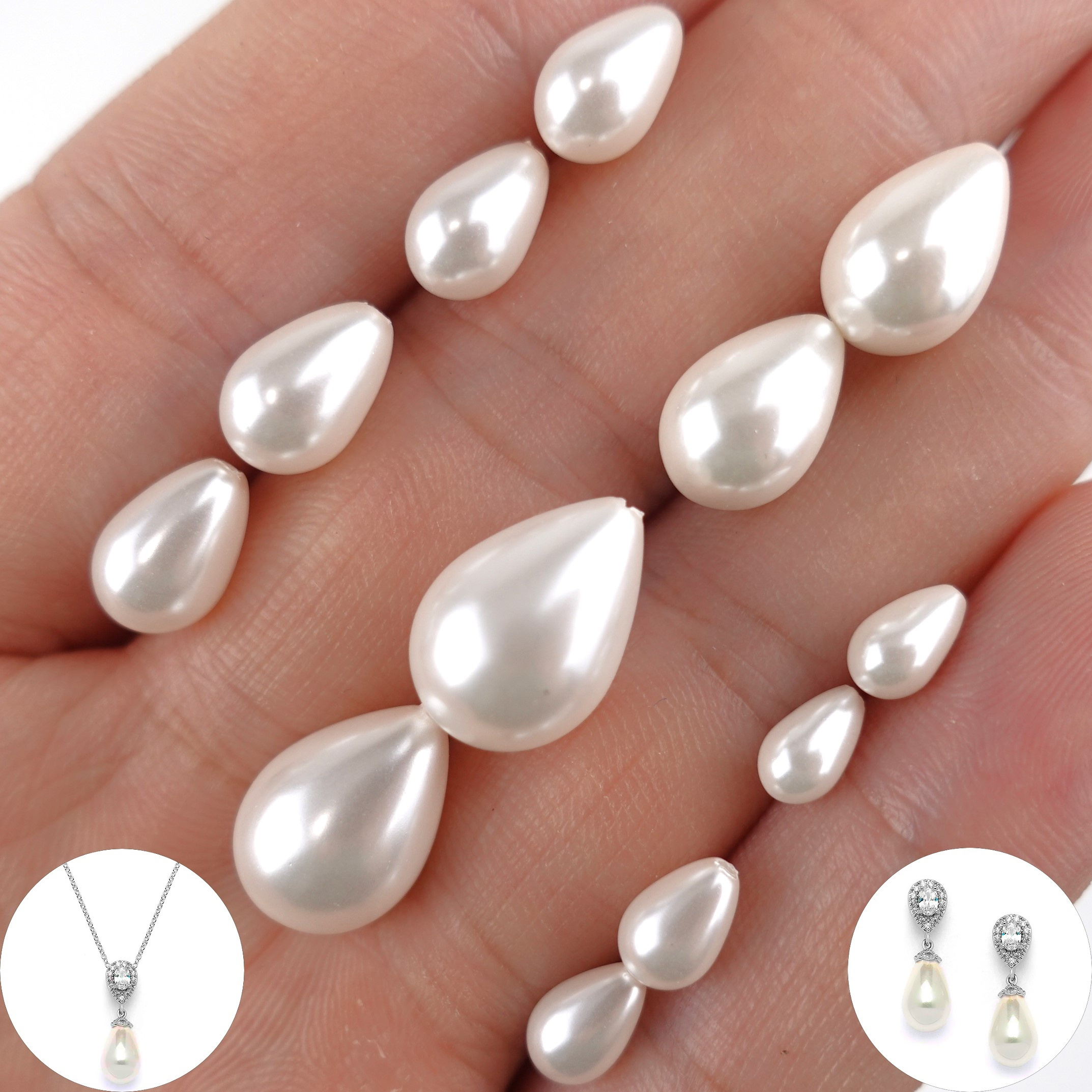 Natural Freshwater Pearl Beads Irregular Flat Rice Shape Punch Loose Beads  For Jewelry Making DIY Necklace Bracelet Irregular Pearl 7-8mm
