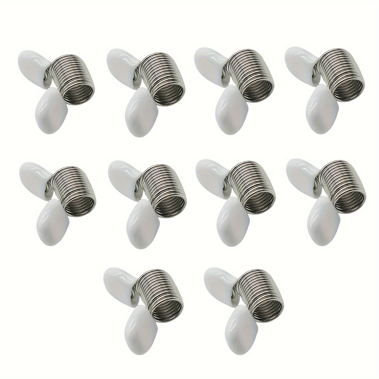 

10pcs Bead Stoppers & Clamps For Jewelry Making - Wire Ends, Prevents Beads From Falling - Diy Bracelet & Necklace Craft Supplies