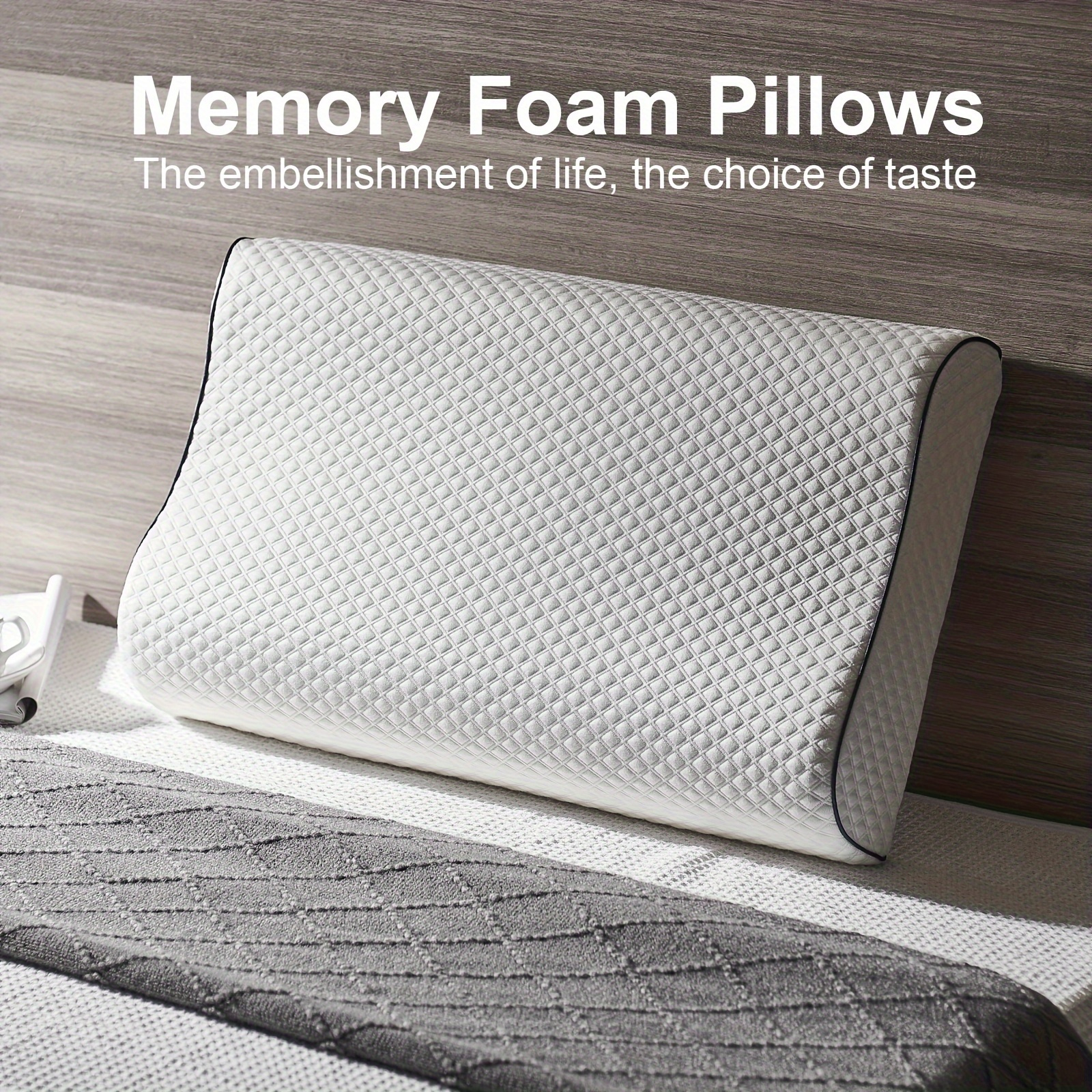 Neck Pillow Contour Memory Foam Sleeping Pillow Ergonomic Temu