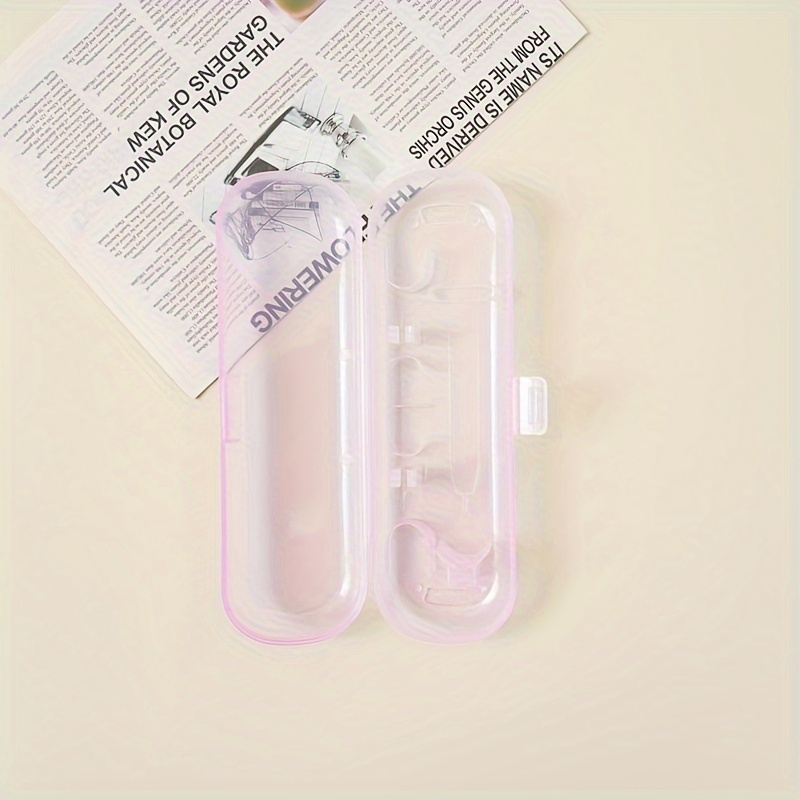 

Universal For Oule B Pink Electric Toothbrush Storage Box, Translucent Toothbrush Travel Box