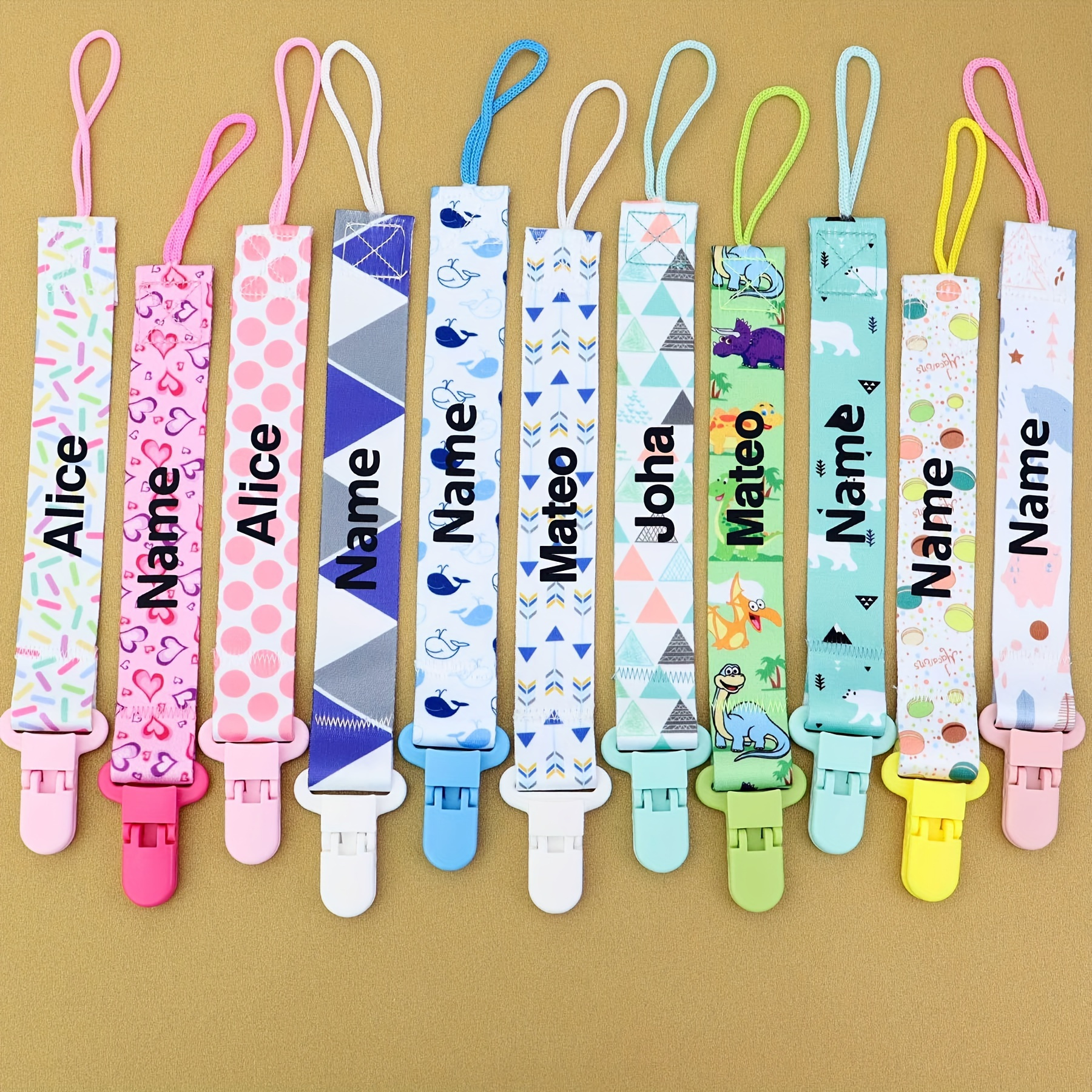 

1/4pcs Customized Baby Holder Clip For , Personalized Cute Pattern Universal Holder Clips, Halloween, Christening, Thanksgiving, Christmas Gift