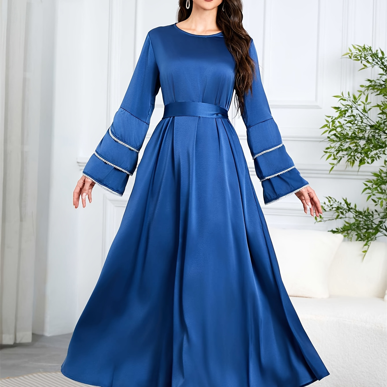blue cotton dress for women Women's 100% Cotton Midi Tank Dress main image 0
