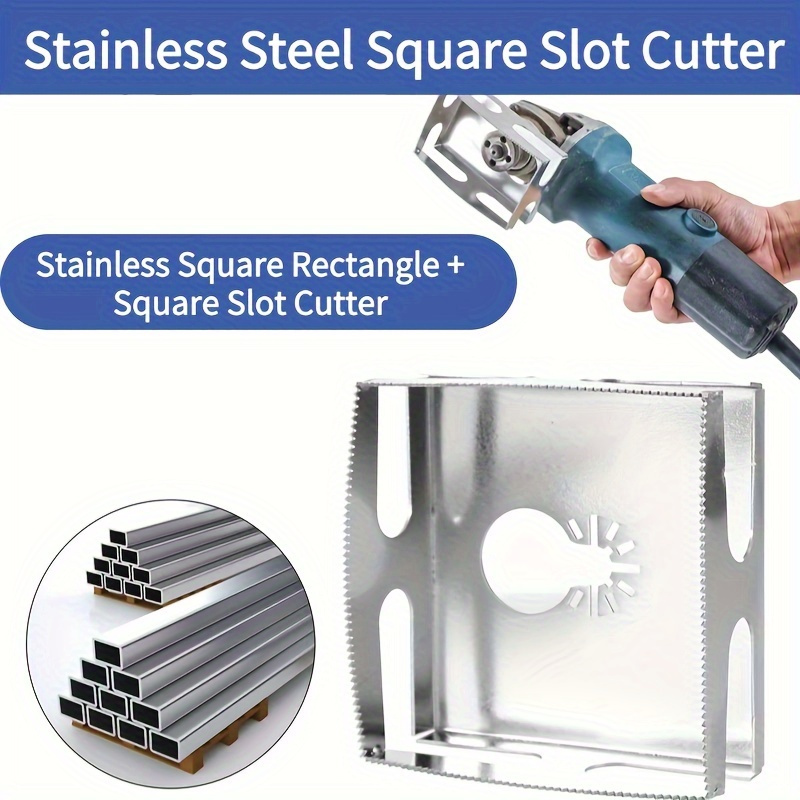 

Stainless Steel Square Slot Cutter - Versatile Oscillating Tool For Drywall