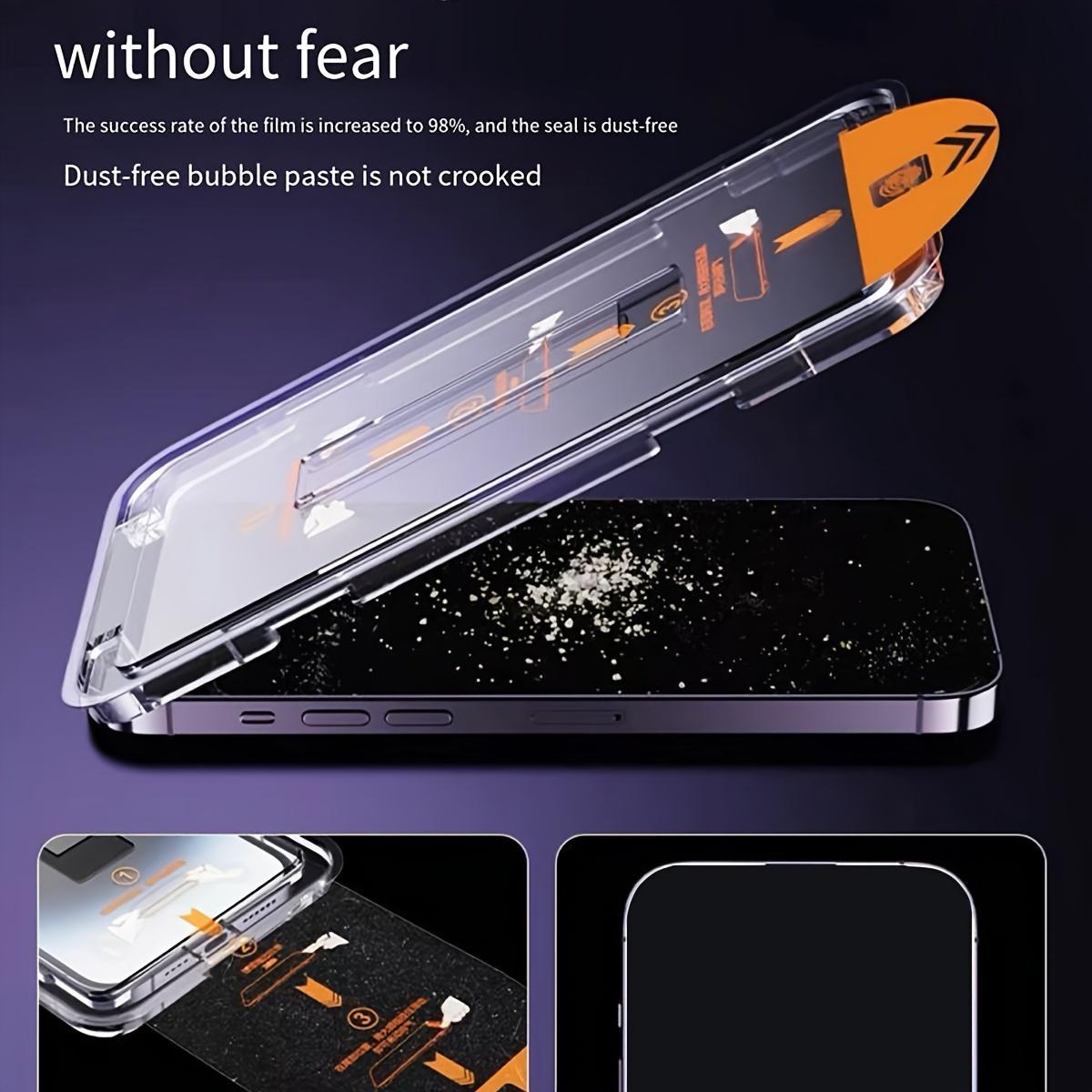 

Tempered Glass Screen Protector With Easy Application Kit, Glossy Finish, Dust-free Bubble-free Installation - 1 Pack