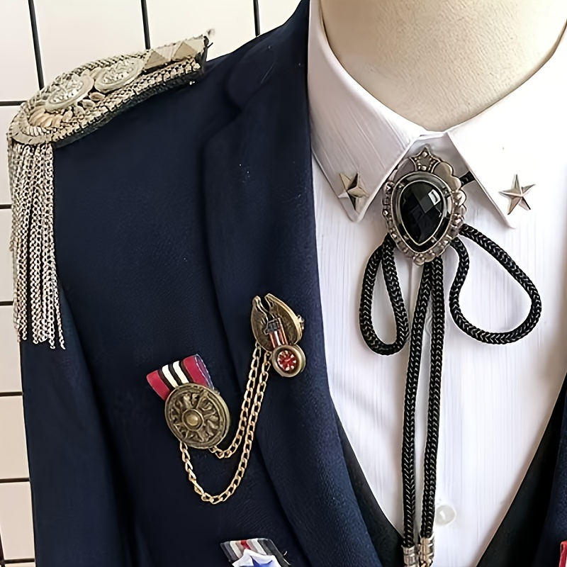 

1pc Men And Women's Stage Dress Coat Rivets Long Tassel Epaulets Accessories, Suit Fashion Diy Accessories