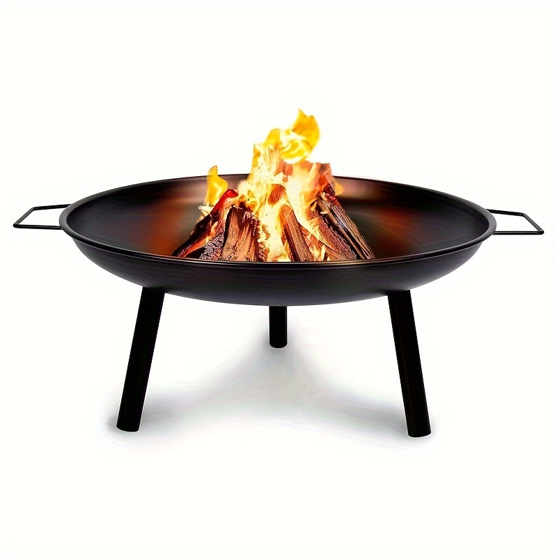 

1pc Fire Pit Outdoor Cast Burning Fire Bowl, Multifunctional Camping Bowl Barbecue, Indoor Outdoor Garden Patio Grill Wood Charcoal