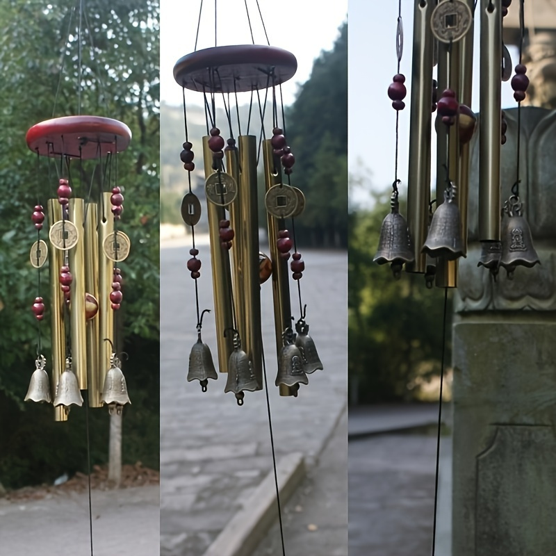 

1pc Hanging Wind Chimes With Large Charm Tube Bell Outdoor Yard Garden Home Decoration, Yard Art Decor
