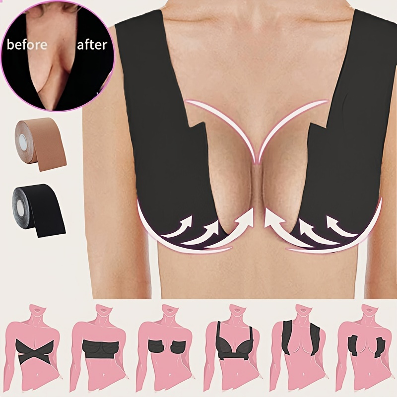 Boob tape roll, breast uplift tape, 5-metre multipurpose Body Tape for  Women Push Up 