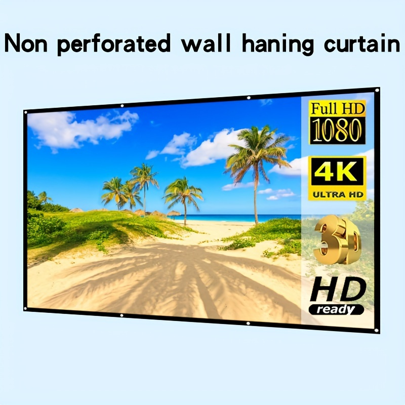

4k 84-inch 3d Screen Suitable For Home Theater Outdoor Indoor Projector Screen, Portable Foldable Projection 4k Screen