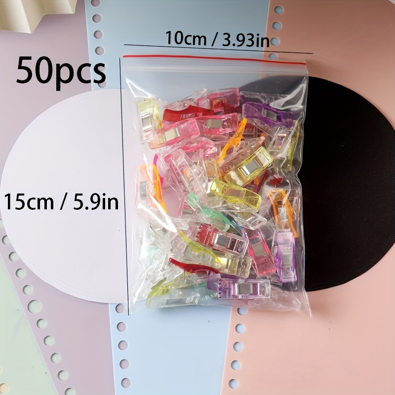 

10/20/30/50/100pcs Colorful Sewing Clips For Quilting Crafting, Multipurpose Quilting Clips For Sew Binding Edge Positioning Clip, Hand Ledger, Fixed Fabric Diy Crafting Clip