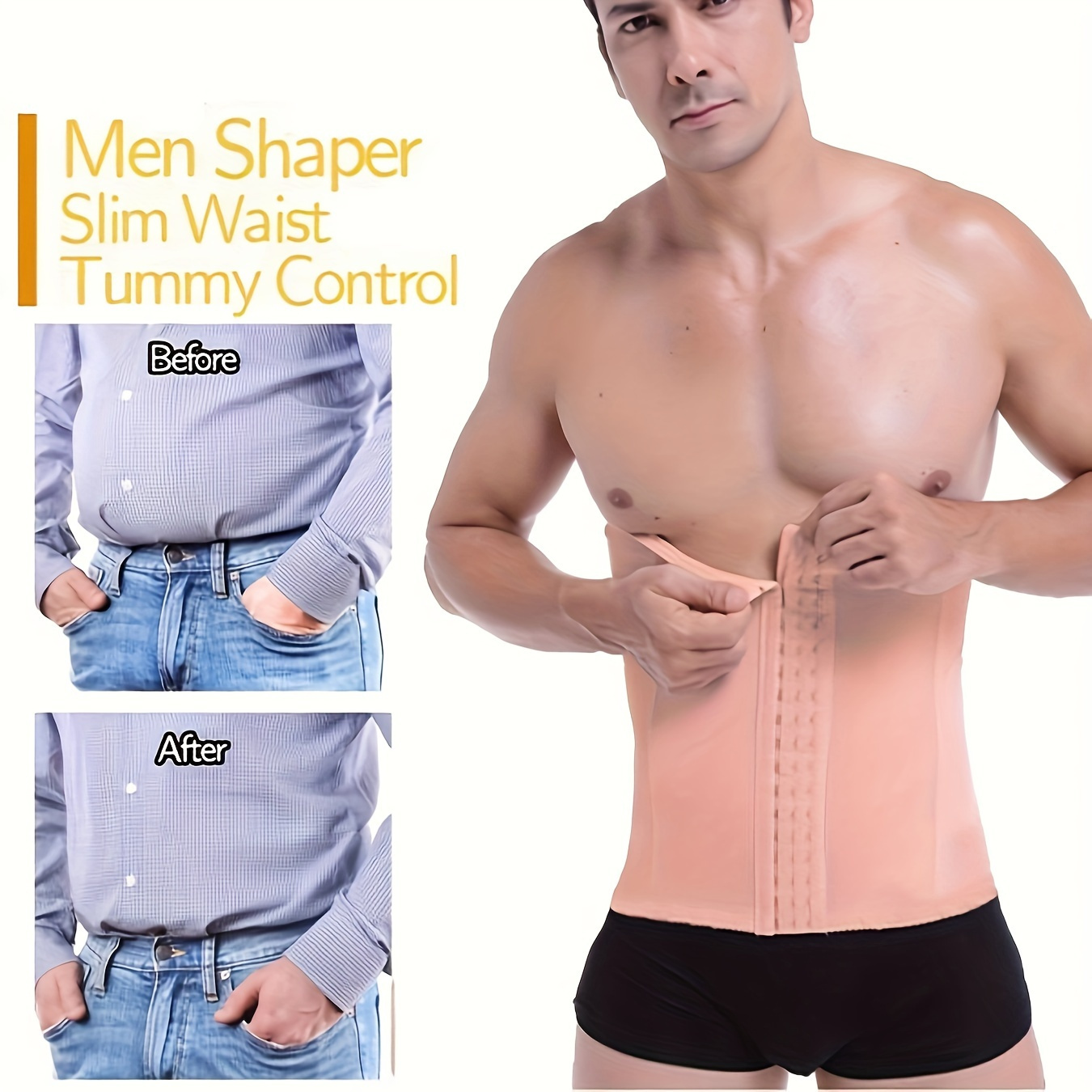 Men Gynecomastia Shaper New Slimming Chest Control Boobs Shapewear Undergarments  Stomach Girdles Hook Control