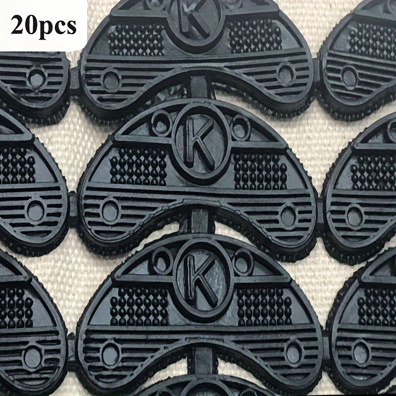 

20pcs Rubber Shoe Outsole Repair Pads, Wear-resistant Rubber Back Sticker Soles For Sports Shoes Sneakers, Shoe Heel , Replacement Shoe Repair Pad