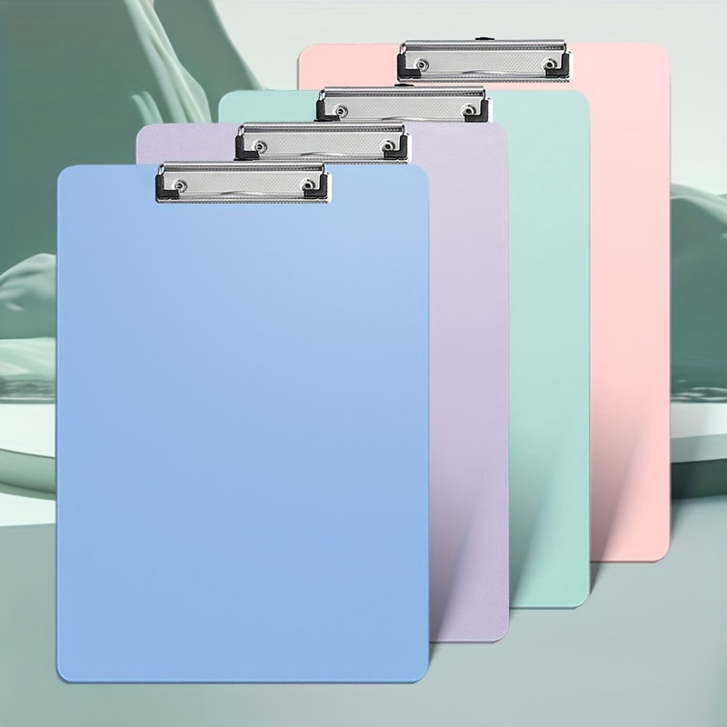 

4-piece A4 Clipboard Set In Assorted Colors - Durable Pp Writing Board With Folder, Multi-functional Vertical Pad For Office, Home, And School Supplies