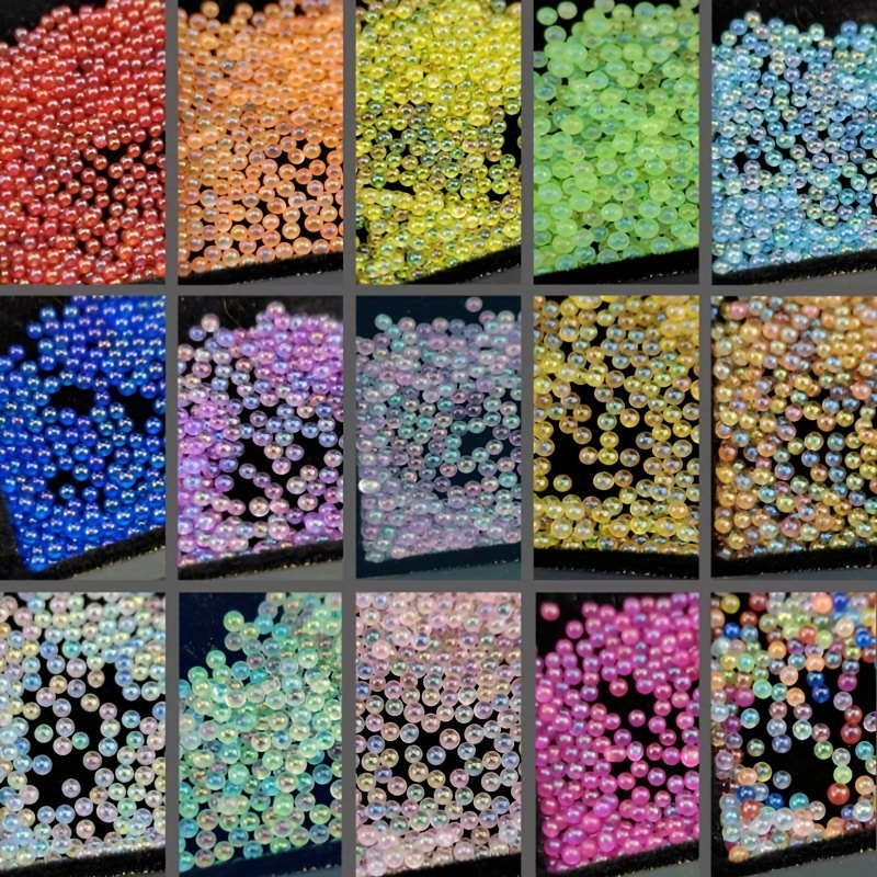 1Box Nail Art Beads High-end Nail Crystal Sand Elf Bead Tip Bottom Micro  Diamond Sparkling Beads Nail Caviar Nail Beads 3D Micro Beads Nail Art  Accessories