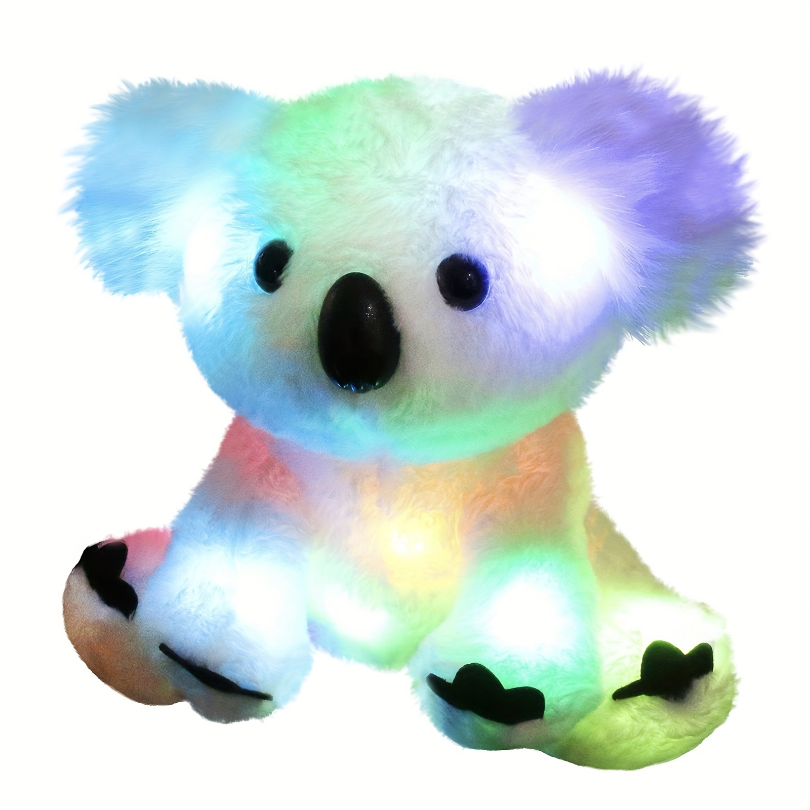 VERY RARE Best Toy MFG Colorful Plush Rainbow Koala Bear Styrofoam Stuffed  D3